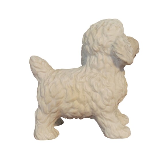 Vintage 1985 Purebred Pets By Kathy Wise Bichon Puppy Figurine with Glass Eyes - Picture 2 of 6